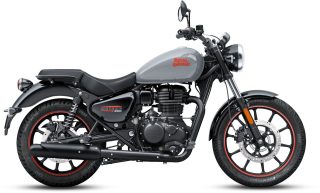 白い背景にグレーのロイヤルエンフィールド メテオ350