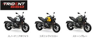 Trident 660のカラーバリエーション
