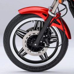 赤いバイク模型のフロント部分