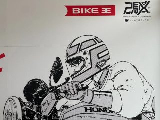 バイクシミュレーターのポスターイラスト