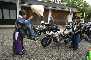 神社でのバイク安全祈願