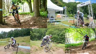 マウンテンバイクイベントのコラージュ画像