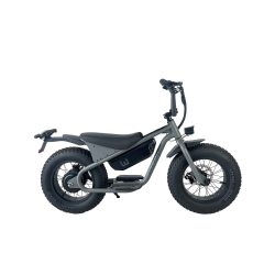 グレーの電動ファットバイク wonkey