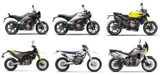 ハスクバーナの様々なタイプのオートバイ6台
