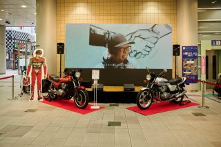 CB750F展示、等身大パネル