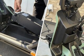 電動スクーターのバッテリー充電