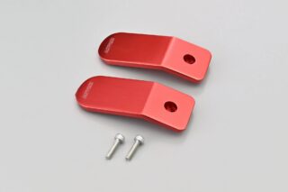 赤いアルミニウム製のフックまたは固定用パーツ